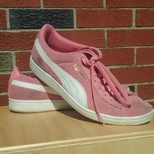 PUMA Pink Suede Sneaker Womens 8 US (5.5 UK)